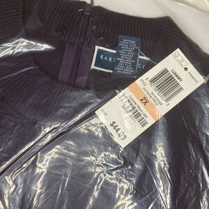 NWT Karen Scott Purple Sweater SIZE 2X